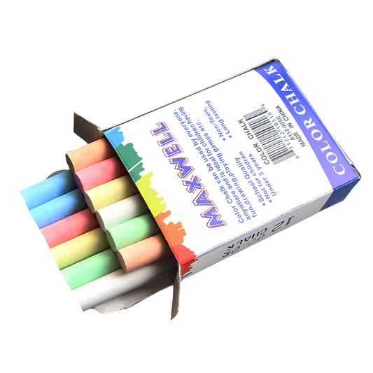 Sidewalk/Blackboard Chalk, Non-toxic (12 pcs)